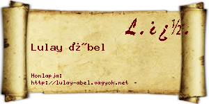 Lulay Ábel névjegykártya
